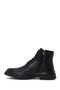Men's Black Zippered Leather Boots Wm650010Df - 3