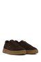 Women's Brown Lace-Up Suede Leather Sneaker Af450005Ds - 3