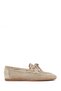 Women's Beige Suede Leather Loafer 26Pfd202210