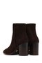 Women's Brown Zippered Thick Heeled Suede Leather Boots 25Wfd163010 - 7
