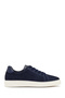 Men's Navy Blue Lace-Up Suede Leather Sneaker 26SFD640410