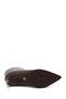 Women's Brown Thin Heeled Leather Boots 25Wfd491418 - 6