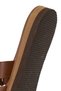 Women's Brown Strappy Leather Slippers 26Sfd360018 - 8