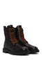Men's Black Coro Zip-Up Leather Combat Boots 021M100553 - 2