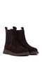 Women's Brown Thick Soled Suede Leather Chelsea Boots 25Wfd511410 - 4