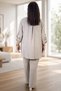 Foldable Sleeves, Buttoned Long Shirt, Wide Elastic Waist, Pocketed Pants, Thin Summer Fabric, Plus Size, Two-Piece Set - 6