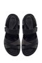 Women's Black Strappy Thick Sole Comfort Sandals 26Sfe463718 - 4