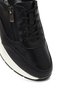 Women's Black Lace-Up Thick-Soled Leather Sneaker Af460005Dv - 8