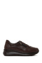 Women's Brown Lace-Up Thick Sole Leather Sneaker Af460005Dv
