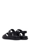 Women's Black Strappy Thick Sole Comfort Sandals 26Sfe463718 - 6