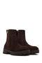 Women's Brown Double Zipper Suede Leather Boots Wf410015Ds - 2