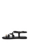 Women's Black Ankle Buckle Leather Sandals 26Sfd361118 - 3