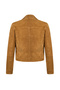 Almira Women's Camel Short Suede Leather Jacket 26Sge566810 - 3