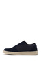 Men's Navy Blue Lace-Up Suede Leather Sneaker Wm68006565 - 3