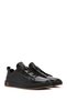 Men's Black Leather Sneakers WM680002DV - 2