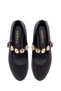 Women's Black Buckle Leather Ballerinas 26Pfd180318 - 4