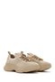 Zero Women's Beige Lace-Up Stone Detailed Fabric Sneaker Af520000Tt - 2