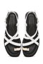 Women's White Ankle Buckle Leather Sandals 26Sfd361118 - 4
