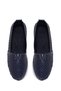 Women's Navy Blue Thick Soled Leather Comfort Loafer 26Pfd330118 - 4