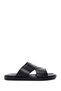 Men's Black Leather Slippers 26Sfd625118