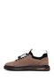 Men's Taupe Color Lace-Up Suede Leather Casual Sneaker 26SFD6408V3 - 3