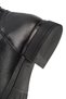 Women's Black Zippered Buckle Leather Boots Wf410014Dv - 8