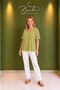 V-Neck Combed Cotton T-Shirt - 2