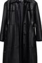 Betina Women's Black Shirt Collar Leather Top Coat 25Wgd5615U4 - 7