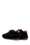 Women's Black Lace-Up Mesh Leather Sneaker 26Pfd510914 - 6