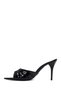 Women's Black Thin Heeled Patent Leather Slippers 26Sfd121216 - 3