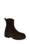 Women's Brown Zippered Thick Soled Suede Leather Boots Wf180024Ds - 7