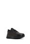 Women's Black Lace-Up Thick-Soled Leather Sneaker Af460007Dv - 6