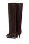 Women's Brown Thin Heeled Leather Boots Wf160005Dv - 7