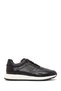 Men's Black Lace-Up Leather Sneaker 26SFD640318