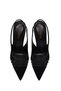 Women's Black Open Back Thin Heeled Suede Leather Shoes Af100003Ds - 5