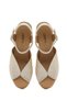 Women's Gold Glitter Ankle Buckle Wedge Heeled Shoes Espadrille Sandals 25Sfd2074Sm - 8