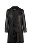 Lilian Women's Black Long Leather Coat 26Sge56421M - 3