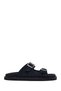 Men's Black Banded Suede Leather Slippers 26Sfd626310