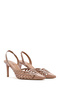 Women's Beige Open Back Patent Leather Thin Heeled Shoes 25Sfd 161816 - 3