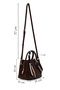 Women's Burgundy Long Strap Crocodile Patterned Mini Shoulder Bag Wb24000651 - 5
