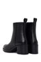Women's Black Zippered Thick Heeled Leather Casual Boots Wf190061Dv - 7