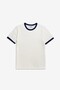 Essential Navy Blue Contrast Slim Fit White Men's T-Shirt - 7