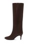 Women's Brown Thin Heeled Leather Boots Wf160005Dv - 4