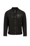 Towns Men's Black Slim-Fit Short Leather Jacket 25Wgf65872Z - 2