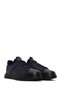 Men's Navy Blue Lace-Up Leather Sneaker Wm720011Df - 2