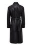 Betina Women's Black Shirt Collar Leather Top Coat 25Wgd5615U4 - 2