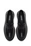 Women's Black Thick-Soled Leather Loafer Af450010Dv - 4
