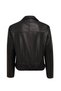 Vanessa Women Black Shirt Collar Short Oversized Leather Jacket 25Wgd5325U4 - 2