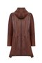 Daniela Women Brown Hooded Long Oversized Leather Coat 25Wge5328Nc - 2