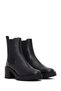 Women's Black Thick Heeled Chelsea Boots Wf240006Sv - 2